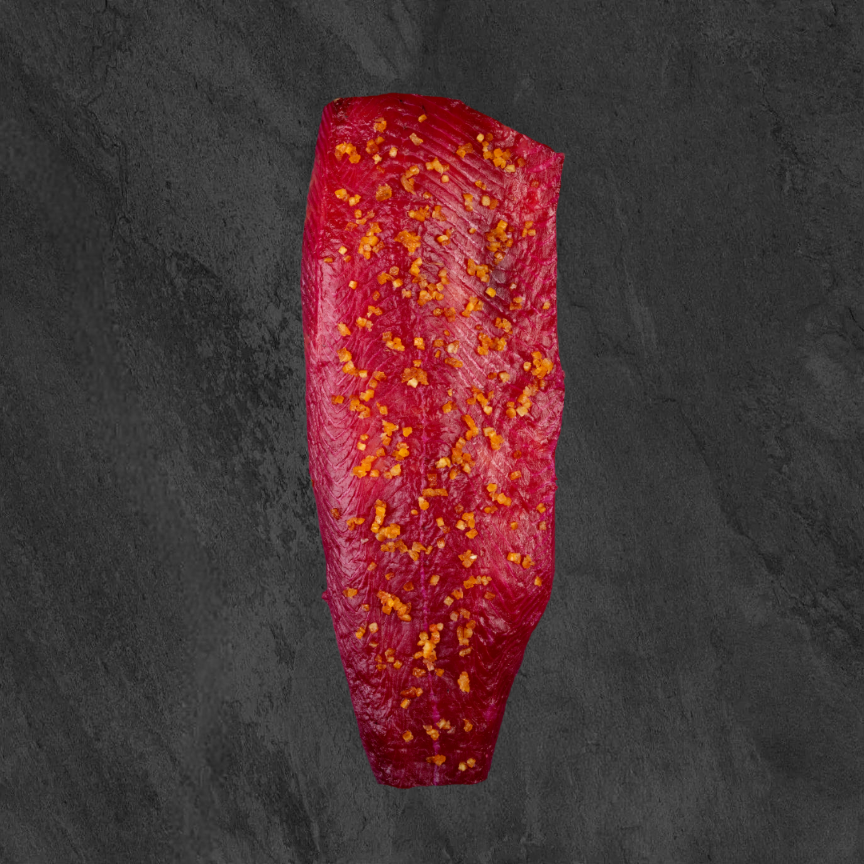 Gravlax w burakach z pomarańczą